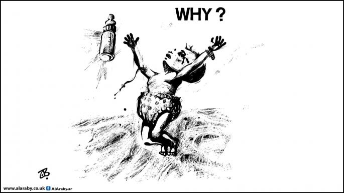 كاريكاتير اطفال غزة / حجاج