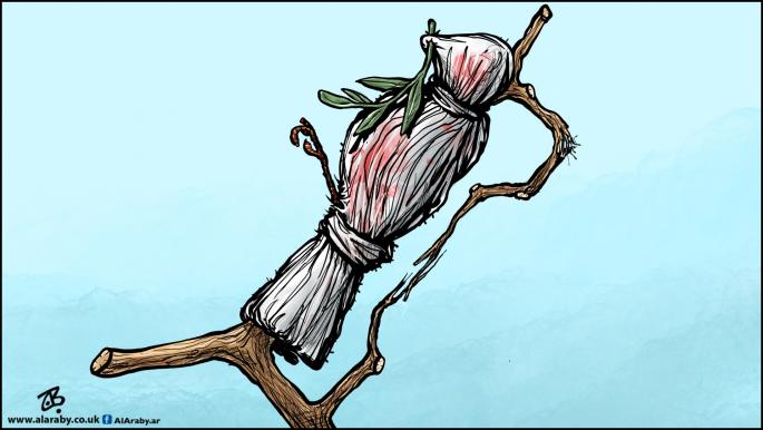كاريكاتير استشهد السلام غزة / حجاج
