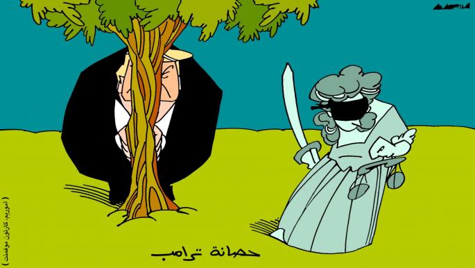 كاريكاتير حصانة ترامب / موفمنت 