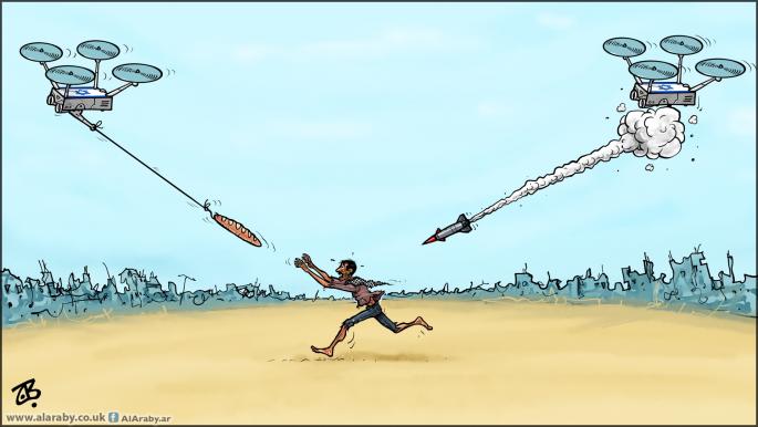 كاريكاتير الرغيف والصاروخ / حجاج