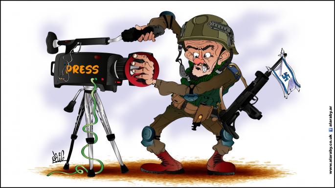 كاريكاتير الاحتلال والصحافة الحرة / نجم