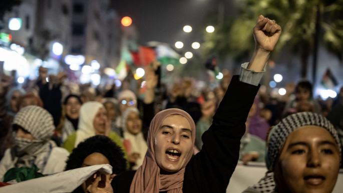 آلاف المغاربة يتضامنون مع غزة: تظاهرات تعم 54 مدينة