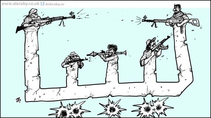 كاريكاتير الاقتتال الليبي / حجاج