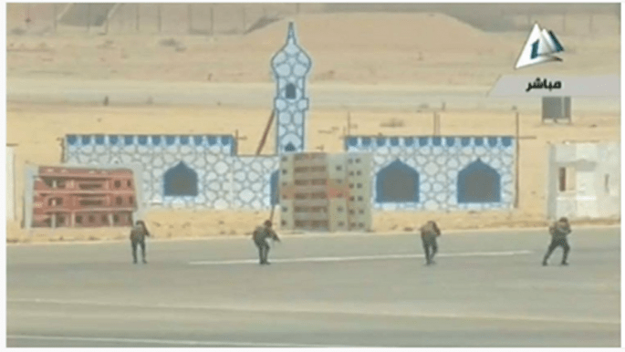 استياء من تدريب عسكري على اقتحام مسجد بحضور السيسي
