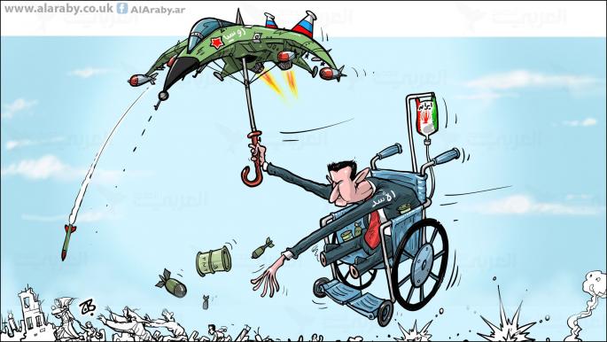 كاريكاتير الاسد والمظلة / حجاج