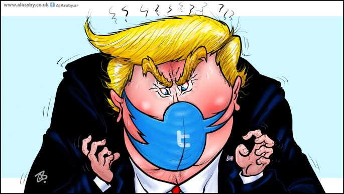 كاريكاتير ترامب و تويتر / حجاج