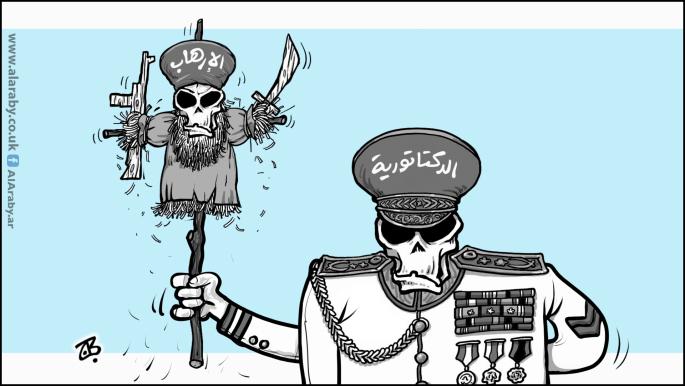 كاريكاتير الدكتاتورية والارهاب / حجاج