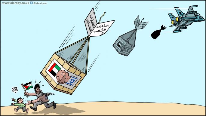 كاريكاتير المساعدات الاماراتية / حجاج