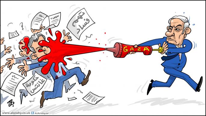 كاريكاتير نتنياهو غزة / حجاج