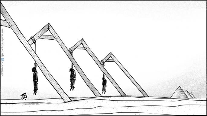 كاريكاتير اعدامات السيسي / حجاج