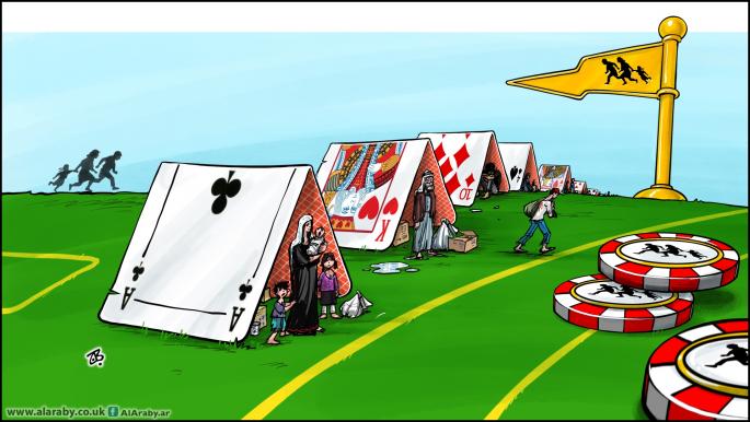 كاريكاتير مأساة اللاجئين / حجاج