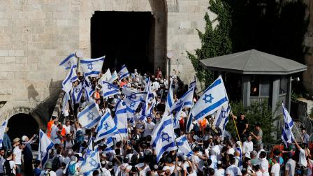 سياسة/مسيرة الأعلام في القدس/(أحمد قرابلي/فرانس برس)