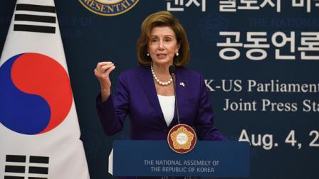 Getty-U.S. House Speaker Nancy Pelosi Visits South Korea