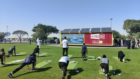أجهزة رياضية مجانية بالحدائق في قطر (حملة صحتك أولا)