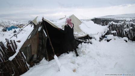 موجة صقيع تضرب مخيمات الشمال السوري