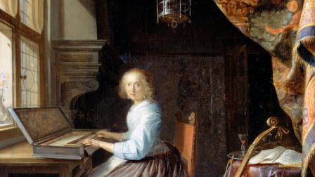 مقطع من لوحة "أمرأة تعزف الكلافيكورد" - القسم الثقافي
