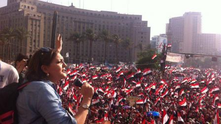 جميلة إسماعيل رئيسة حزب الدستور المصري (صفحتها عبر فيسبوك)