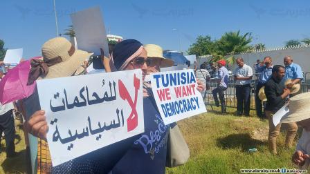 تونس: وقفة تضامنية مع رئيس حركة النهضة راشد الغنوشي-العربي الجديد