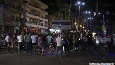 تظاهرات في إدلب احتجاجا على تصريحات وزير خارجية تركيا حول التطبيع مع الأسد (عامر السيد علي)