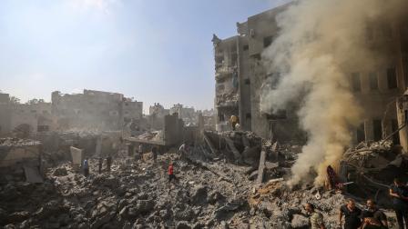 غازات القنابل تلوّث الغلاف الجوي لغزة (محمود الهمص/ فرانس برس)