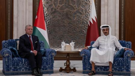 لقاء بين أمير قطر والعاهل الأردني في الدوحة (إكس)