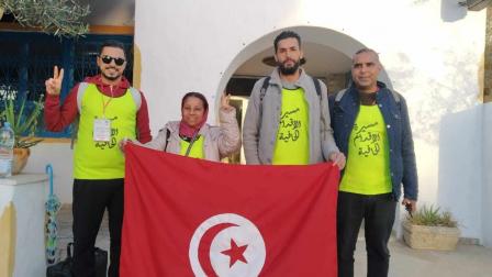 نظم دكاترة عاطلون عن  العمل مسيرة بالأقدام الحافيةفي تونس (فيسبوك)