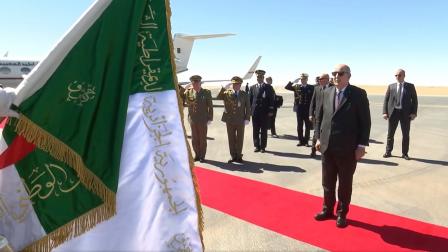 الرئيس الجزائري عبد المجيد تبون في مطار تندوف لافتتاح منطقة تبادل تجاري مع مورتانيا فيسبوك