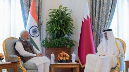 أمير قطر يجري مباحثات رسمية مع رئيس الوزراء الهندي (إكس)