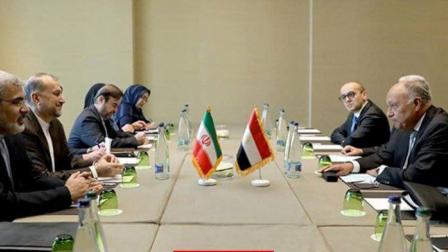 لقاء بين وزيري خارجية مصر وإيران (إكس)