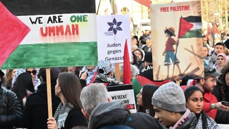 مظاهرة في برلين مع فلسطين