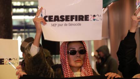 وقفة تضامنية مع غزة في باريس (محمد صلاح الدين السيد/ الأناضول)