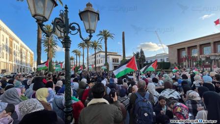 احتجاجات في مدن مغربية تضامنا مع غزة (العربي الجديد)