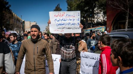 إدلب من احتجاجات إدلب، 1 مارس (معاوية الأطرش/فرانس برس)