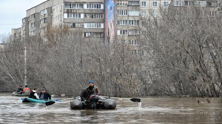 فيضانات في أورسك في روسيا - 8 إبريل 2024 (أناتولي جدانوف/ فرانس برس)