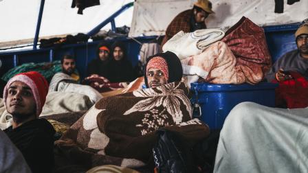 بعد إنقاذ مهاجرين سريين على الشواطئ الليبية (بورجا أبارغيز/ Getty)