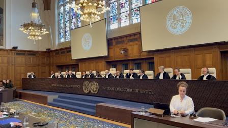 محكمة العدل الدولية خلال جلسة الاستماع لطلب جنوب أفريقيا 16 مايو