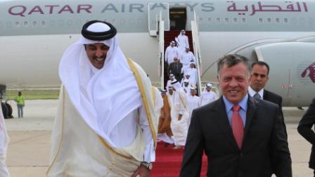 Getty-Emir of Qatar arrives in Amman for talks with King Abdullah of Jorda