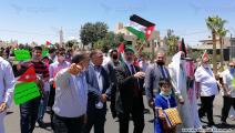 مشاركون في الاحتجاج بالأردن ضد خطوات الاحتلال الإسرائيلي