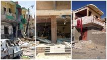تعرضت عشرات المنازل للهدم جراء كثافة قصف الجيش وتفجيرات "ولاية سيناء" (العربي الجديد)