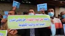 احتجاجات أسرى محررين على قطع الرواتب (عبد الحكيم أبو رياش)