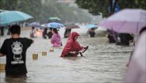 عواصف مطيرة تتسبب في فيضانات وسط الصين