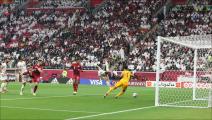 عبدالعزيز حاتم سجل هدف الفوز لقطر (حسين بيضون/العربي الجديد)