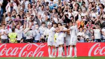 تفاعلت جماهير ريال مدريد بعد نيل نجوم لقب الدوري الإسباني (Getty)