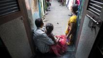 رجل وامرأة وابنتهما في الهند - مجتمع