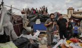 من قصف الاحتلال على مخيم للاجئين في المواصي 28 مايو 2024 (Getty)